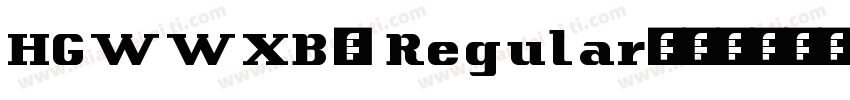 HGWWXB4 Regular字体转换